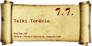 Telki Terézia névjegykártya